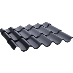 Lindab Topline 40 tagplade m/facon 0,5 mm sort