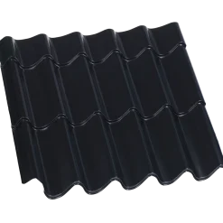 Lindab Topline 40 tagplade m/facon 0,5 mm sort