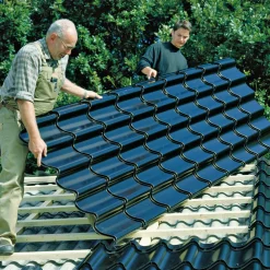 Lindab Topline 40 tagplade m/facon 0,5 mm sort