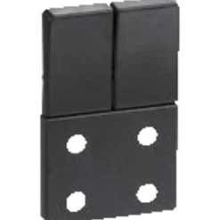 LK Fuga afdækning u/jord dobbelt stikkontakt koksgrå