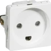 LK Fuga indsats stikkontakt 1 modul hvid