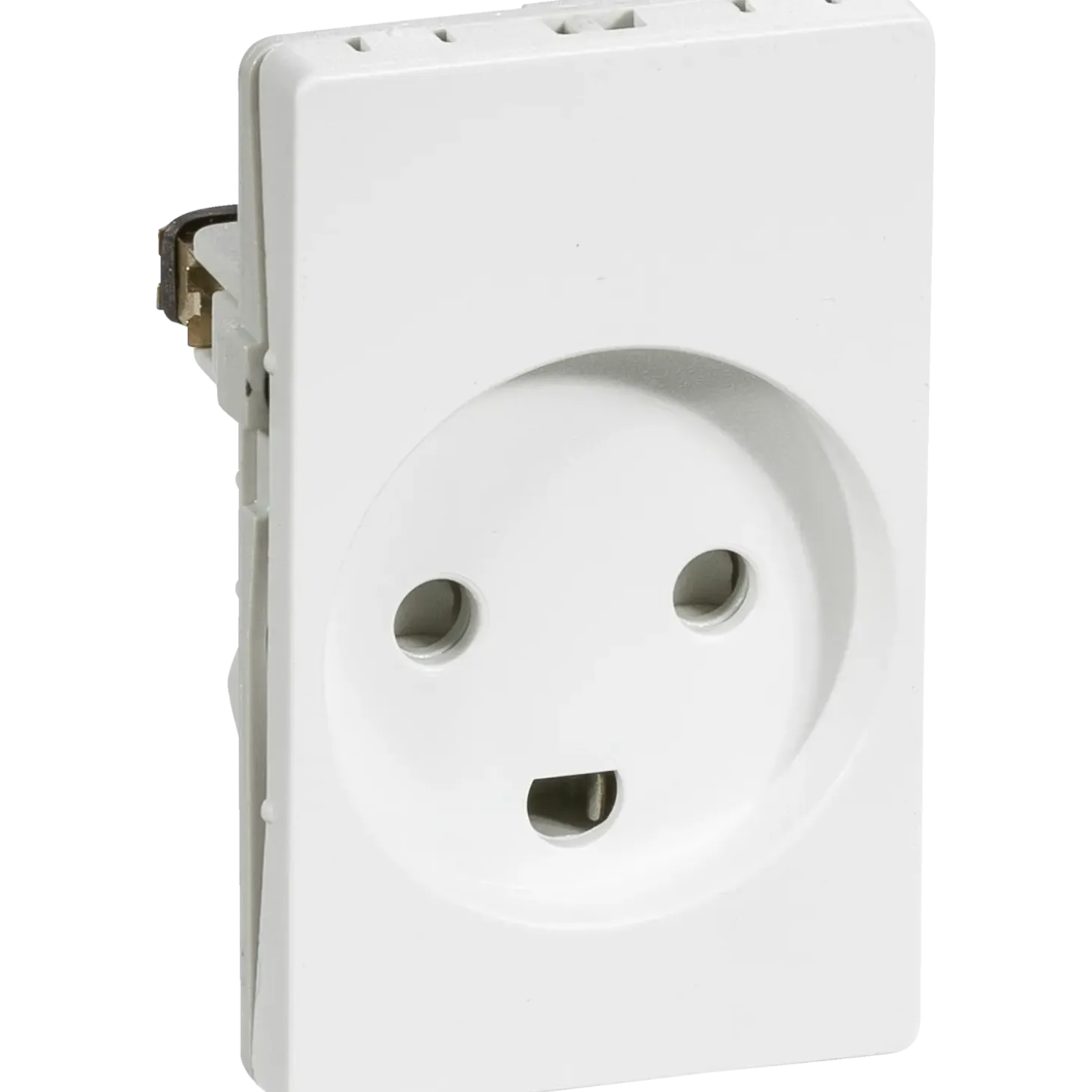 LK Fuga indsats stikkontakt 1 1/2 modul hvid