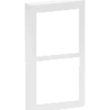 LK Fuga soft design inkl. Ramme 2x1 modul lodret hvid