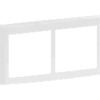 LK Fuga soft design inkl. Ramme 2x1 modul vandret hvid
