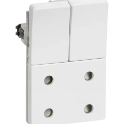 LK Fuga stikkontakt 1 1/2 modul dobbelt hvid