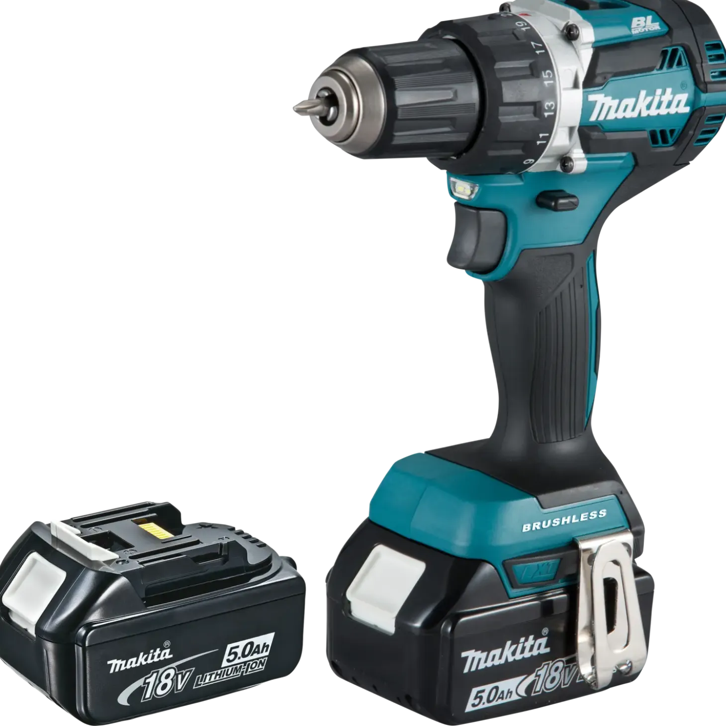 Makita DDF484RT2-DAV bore/skruemaskine 18V LXT 2x5,0 Ah batteri og lader