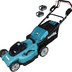 Makita DLM481PT2 plæneklipper - inkl. 2 x 5,0 Ah batteri og lader
