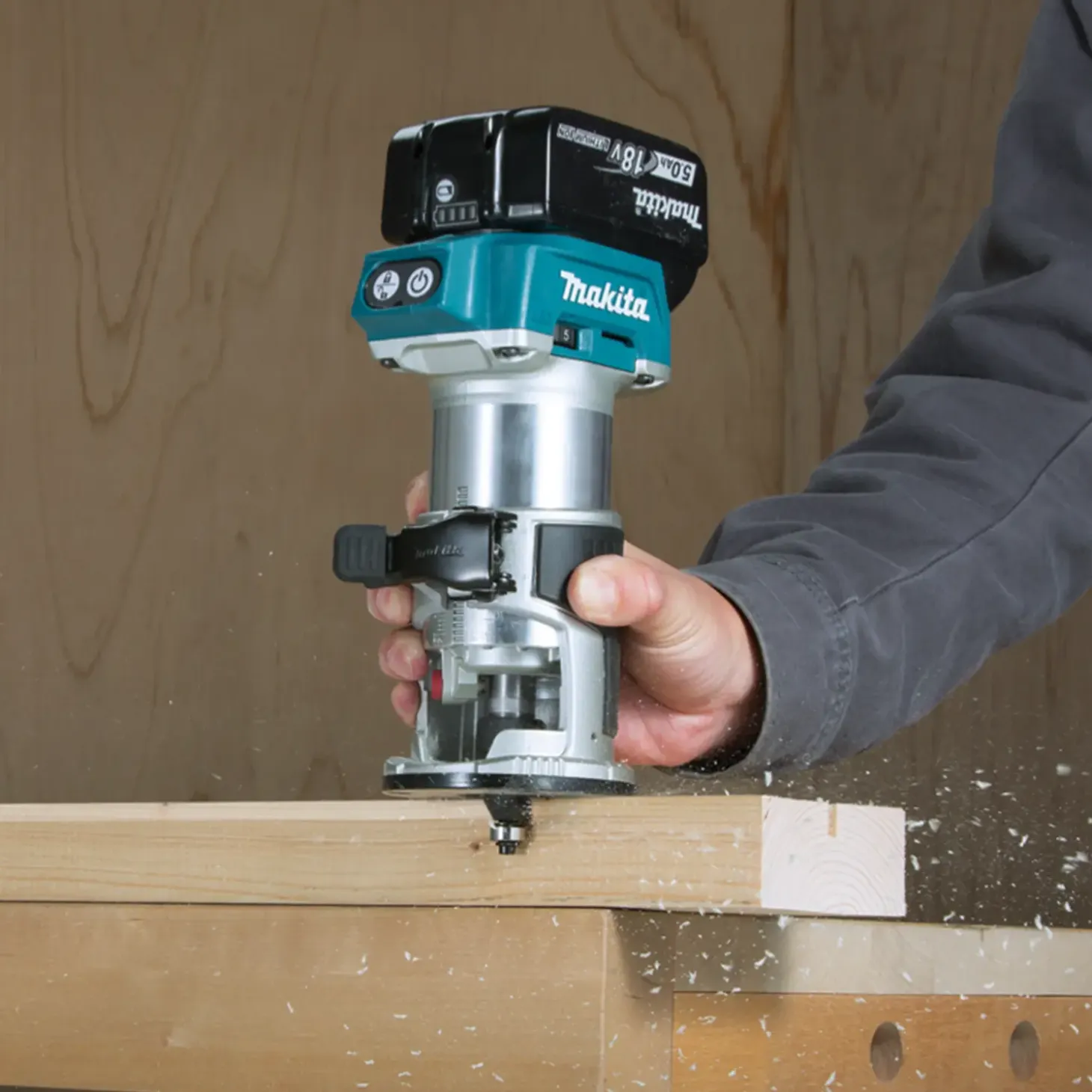 Makita DRT50ZJ 18V LXT enhåndsfræser solo
