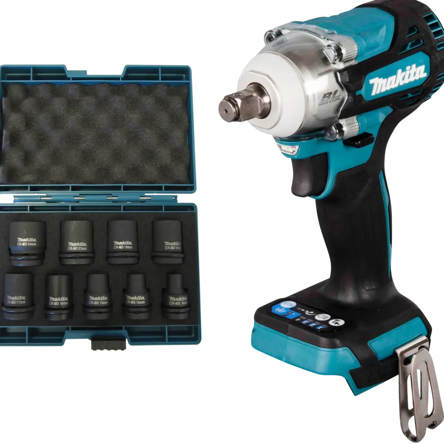 Makita DTW300Z slagnøgle - 18V LXT® solo - inkl. D-41517 slagtoppesæt