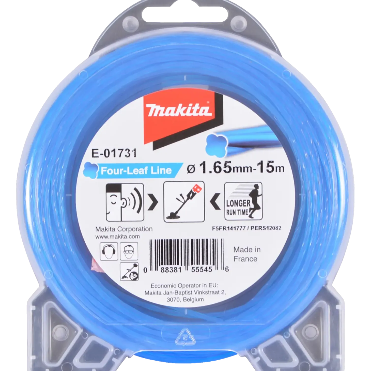 Makita E-01731 four-leaf nylontråd 1,65-15 m blå
