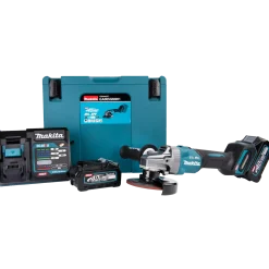 Makita GA005GM201 XGT 40V vinkelsliber 4.0 Ah batteri og lader