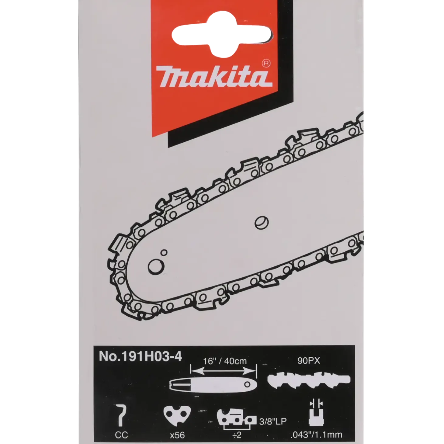 Makita 191H03-4 kædesavskæde 16", 3/8" 1,1 mm 56 led