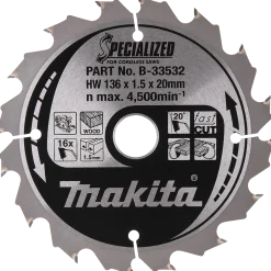 Makita rundsavklinge 16T 136x20 mm