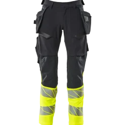 Mascot Accelerate Safe bukser med hængelommer mørk marine/hi-vis gul str. 82C52