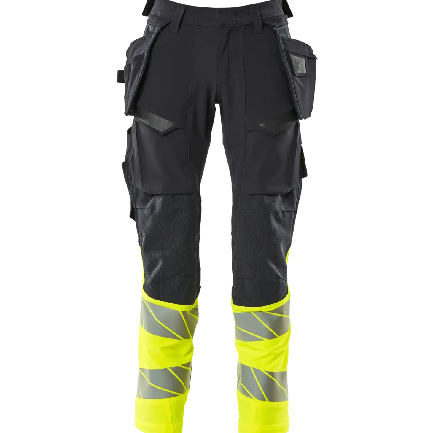 Mascot Accelerate Safe bukser med hængelommer mørk marine/hi-vis gul str. 82C52