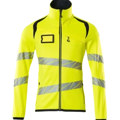 Mascot Accelerate Safe fleecetrøje med lynlås hi-vis gul/mørk marine str. M