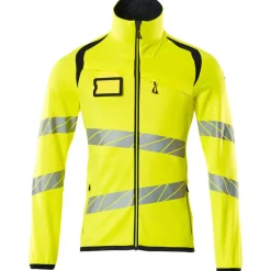 Mascot Accelerate Safe fleecetrøje med lynlås hi-vis gul/mørk marine str. M