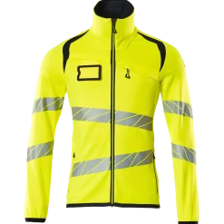 Mascot Accelerate Safe fleecetrøje med lynlås hi-vis gul/mørk marine str. M