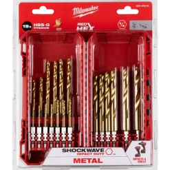 Milwaukee chockwave™ HSS-G-TIN metalborsæt 19 bor