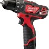 Milwaukee M12 BPD 12V slagboremaskine 2x2.0 Ah batterier og lader i kuffert