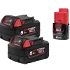 Milwaukee M18 B5 18V 5.0 Ah batterier 2 stk