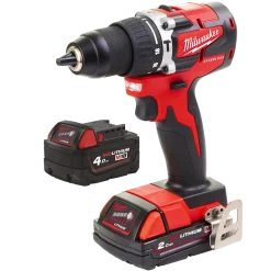 Milwaukee M18 CBLPD-422C 18V slagboremaskine 1x4.0 + 1x2.0 Ah inkl. kuffert