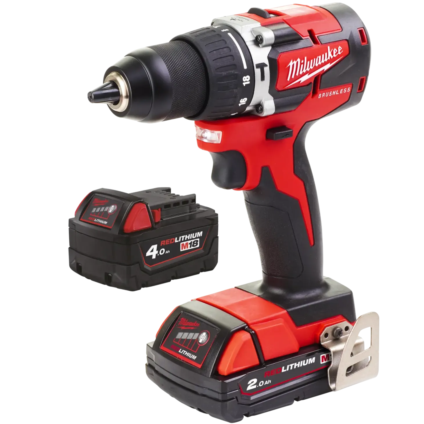 Milwaukee M18 CBLPD-422C 18V slagboremaskine 1x4.0 + 1x2.0 Ah inkl. kuffert