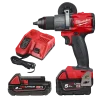 Milwaukee M18™ DAV-FPD2-522X FUEL™ slagboremaskine 1x5.0+1x2.0 Ah batterier og lader