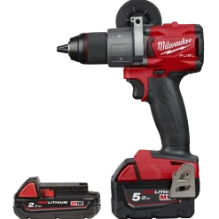 Milwaukee M18™ DAV-FPD2-522X FUEL™ slagboremaskine 1x5.0+1x2.0 Ah batterier og lader