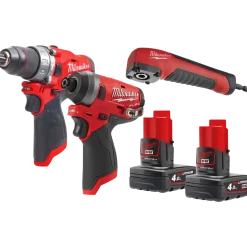 Milwaukee M12 FPP2A 402X slagboremaskine og slagskruemaskine Powerpack