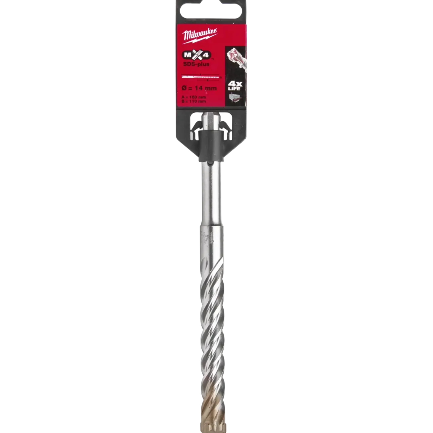 Milwaukee MX4 - 4 skærs SDS+ hammerbor 14x160 mm