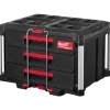 Milwaukee packout kuffert med 3 skuffer
