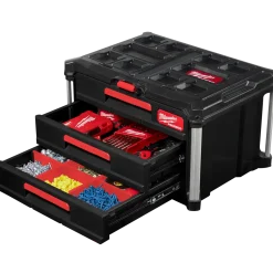 Milwaukee packout kuffert med 3 skuffer