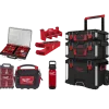 Milwaukee Packout™ sæt rød Trolley/organizer/maske/værktøjsholder/drikkedunk