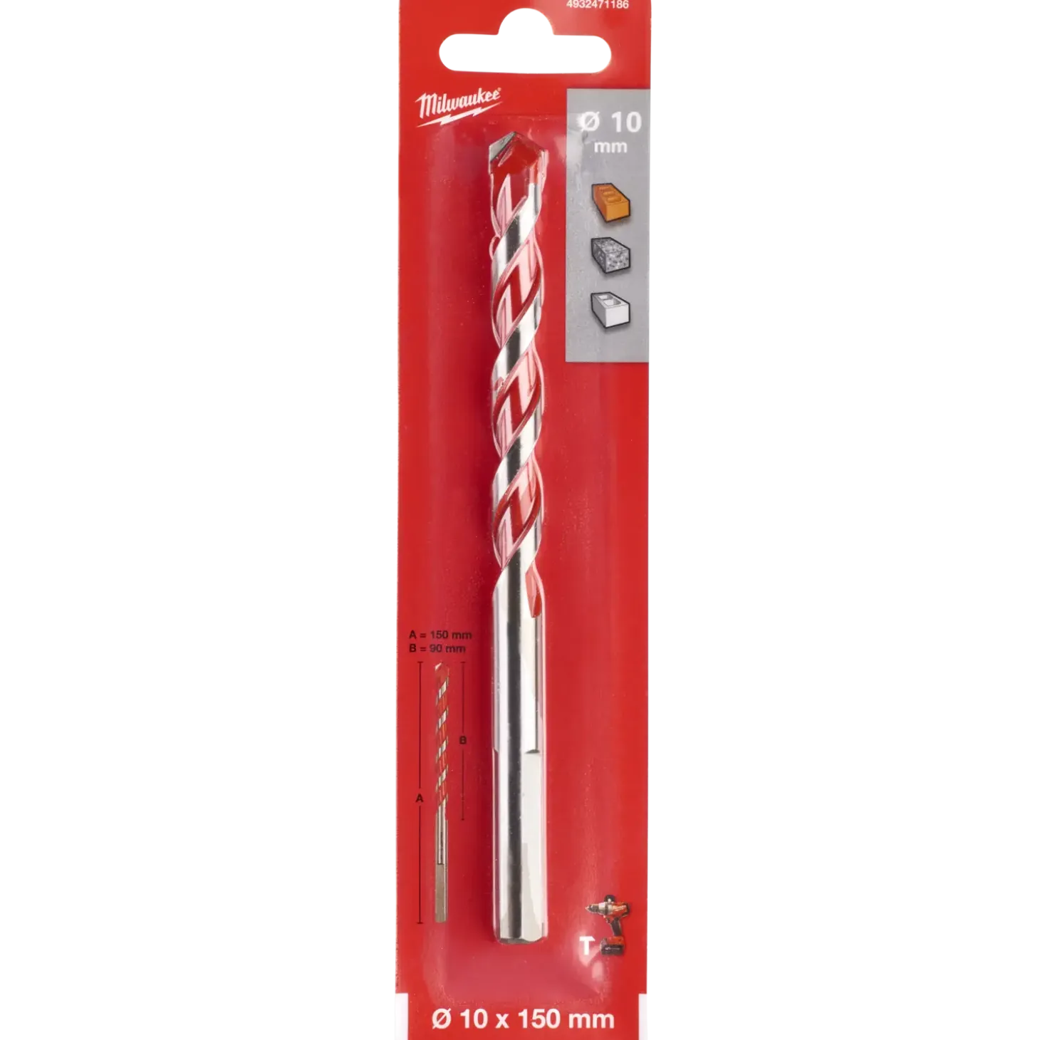 Milwaukee premium murbor med karbidspids 10x150 mm