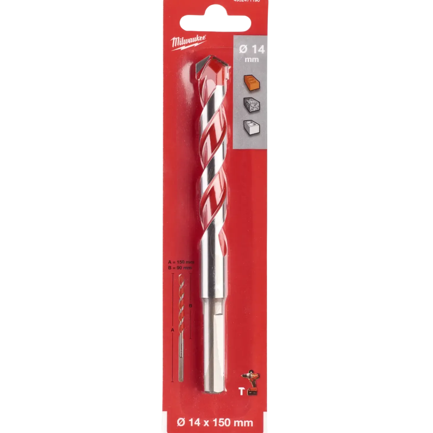 Milwaukee premium murbor med karbidspids 14x150 mm