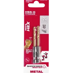 Milwaukee Red Hex shockwave™ HSS-Tin metalbor 3,5 mm