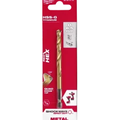 Milwaukee Red Hex shockwave™ HSS-Tin metalbor 6,5 mm