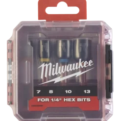 Milwaukee schockwave™ magnetisk slagtoppesæt 4 dele