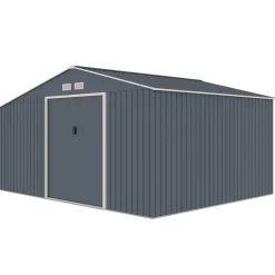 Mogens redskabsskur med dobbeltdør og halvtag, 12,95 m²