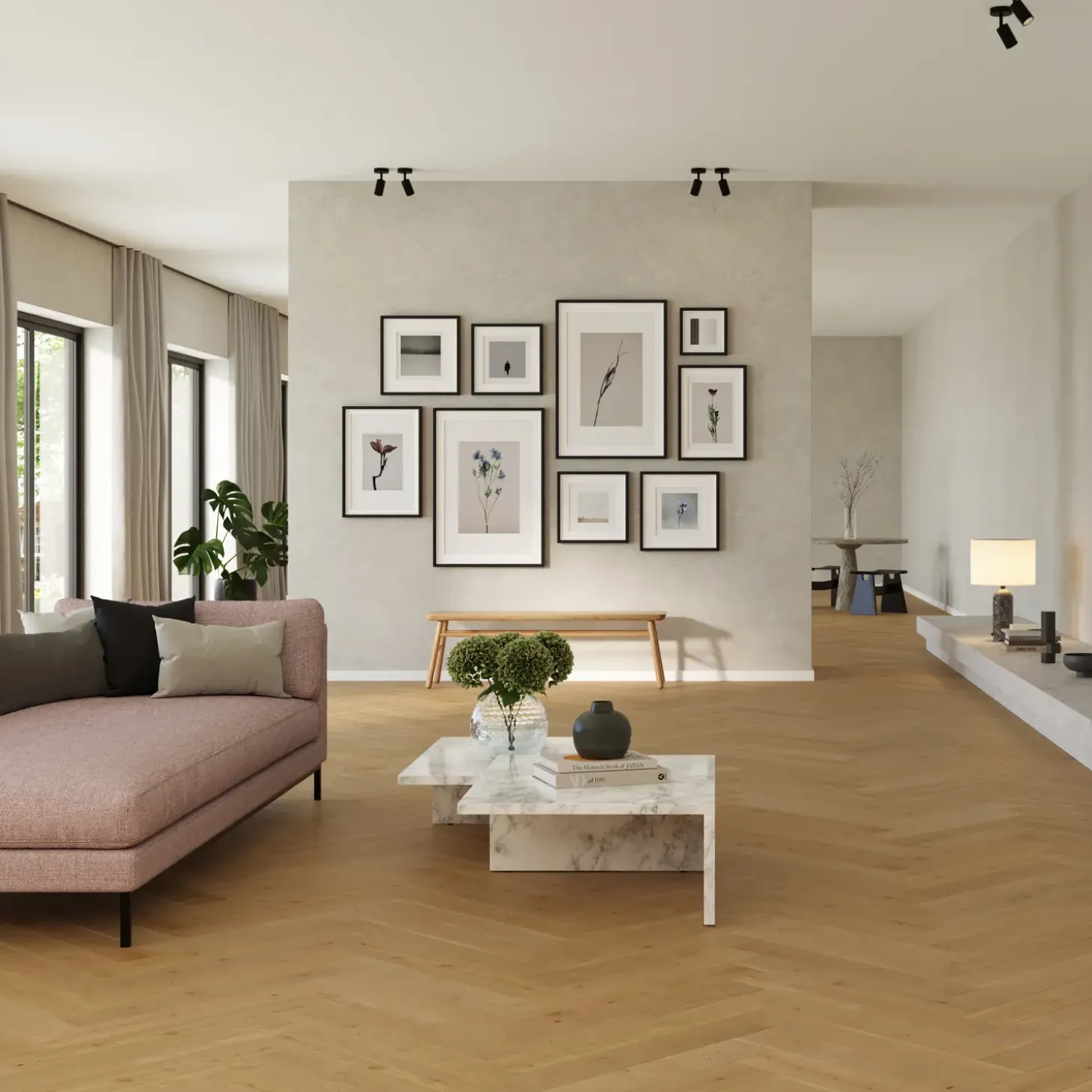 Moland Bastion sildebens-vinylgulv natur eg