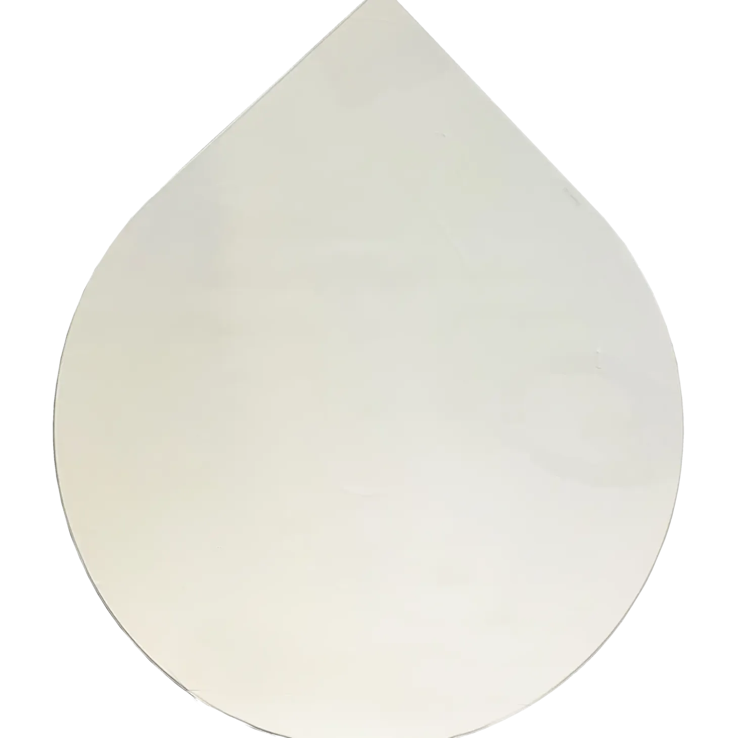 Morsø glasgulvplade dråbeformet m/logo og afrundet kant 110 x 130 cm