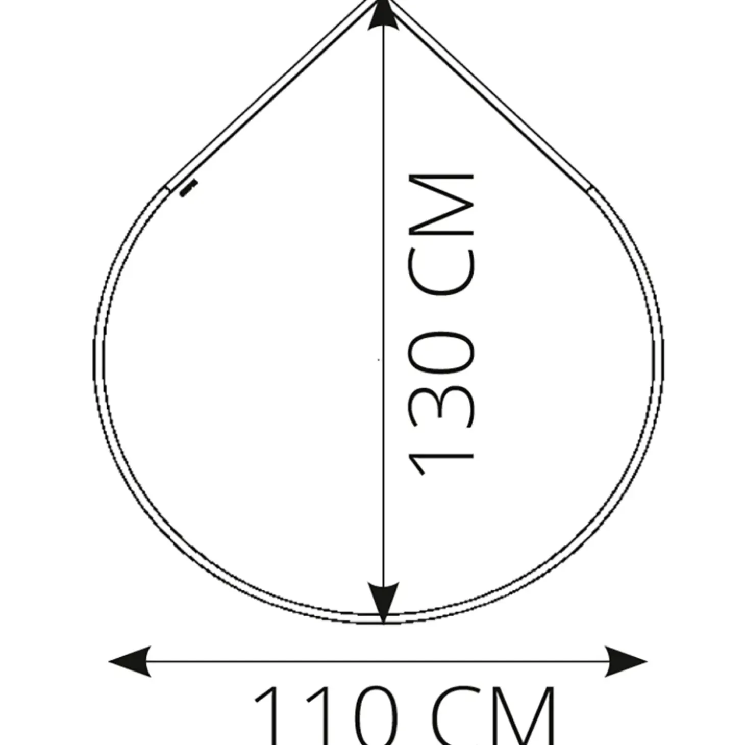 Morsø glasgulvplade dråbeformet m/logo og afrundet kant 110 x 130 cm