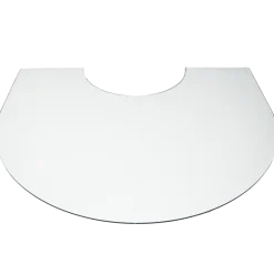 Morsø glasgulvplade halvcirkel flytbar til 7300/7400 serien 89 x 72 cm