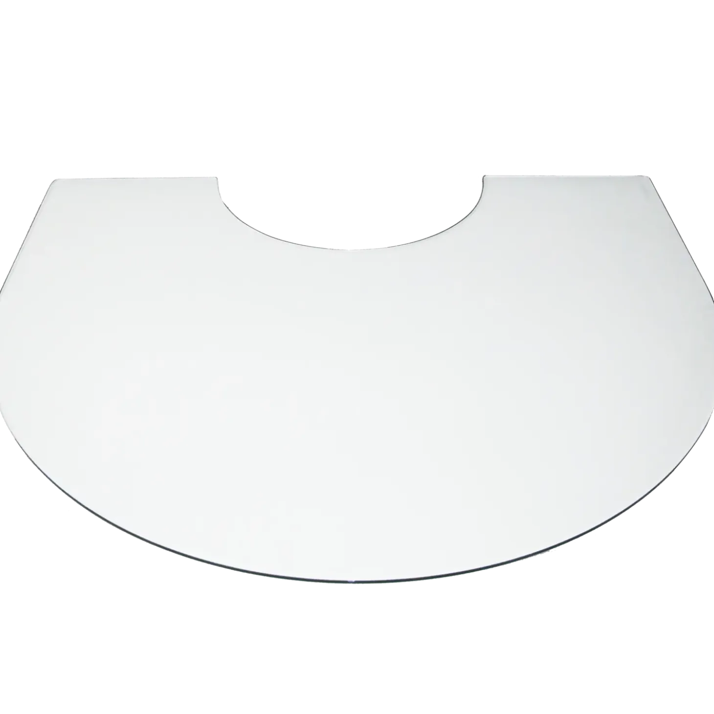 Morsø glasgulvplade halvcirkel flytbar til 7300/7400 serien 89 x 72 cm