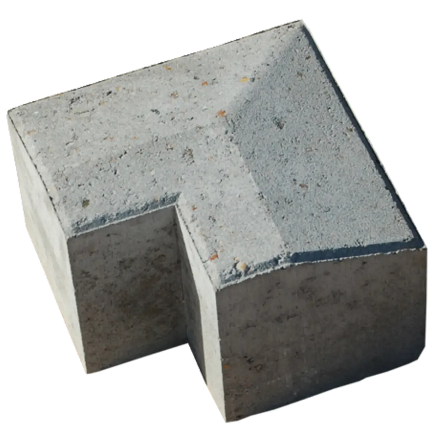 Multikant standard TP15 udvendig hjørne, grå med skrå bagkant - 14x21x15,5 cm