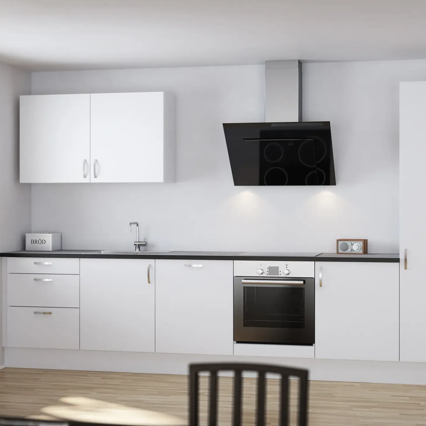 Multi-Living Roma køkken 3600 mm hvid folie