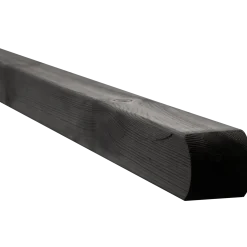 Multistolpe m/afrundet top 90x90 mm længde 208 cm sort
