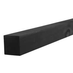 Multistolpe m/afrundet top 90x90 mm længde 208 cm sort