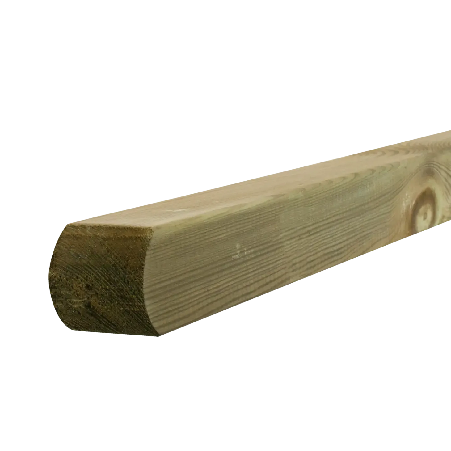 Multistolpe m/afrundet top 90x90 mm længde 208 cm trykimprægneret